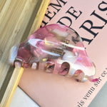 Load image into Gallery viewer, Gold Logo Acetate Hair Claw Clip Women N6C348