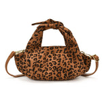 Load image into Gallery viewer, Women's Leopard Print Ruched Suede-Feel Bag N6J214