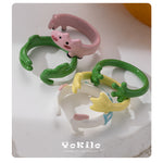 Load image into Gallery viewer, Dopamine Enamel Ring Animal Design Stackable Cute S5P880