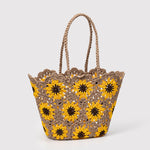Load image into Gallery viewer, Handwoven Floral Bead Tote Large Multi Color Women S5P969