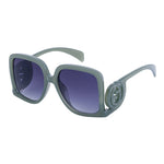 Load image into Gallery viewer, Square Sunglasses with Embellished Temple Women N6B213