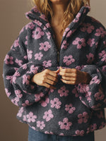 Load image into Gallery viewer, Polar Fleece Floral Sweatshirt Women Multiple Colors N5A509