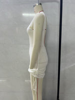 Load image into Gallery viewer, Backless Tie Spaghetti Strap Knit Short Dress Women N6A055