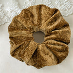 Load image into Gallery viewer, Solid Velvet Scrunchy Women Cream Color Retro S5P770