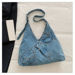 Load image into Gallery viewer, Women's Large Denim Tote Shoulder Handbag N6J201