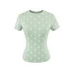 Load image into Gallery viewer, Polka Dot Fitted T-shirt Women N6D087