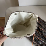 Load image into Gallery viewer, Retro Stripe Tweed Crossbody Bag Women S5P710