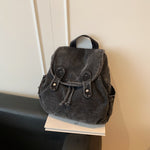 Load image into Gallery viewer, Unisex Denim Drawstring Flap Backpack N6J195