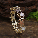 Load image into Gallery viewer, Zinc Alloy Enamel Star Hollow Stretch Bangle Women N6F286