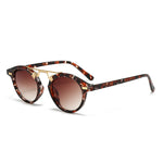 Load image into Gallery viewer, Leopard Print Round Frame Sunglasses Women N6B164