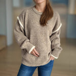 Load image into Gallery viewer, Color Block Loose Fit Sweater Women Oversized N5A836