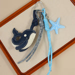 Load image into Gallery viewer, Cute Whale Luxe Leather Bag Charm Keychain Women S5P931