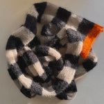 Load image into Gallery viewer, Mohair Blend Long Loop Scarf Striped Pattern M5A082