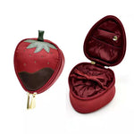 Load image into Gallery viewer, Strawberry Satin Jewelry Box Anti Abrasion Red S5P269