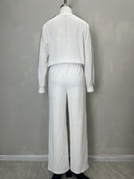 Load image into Gallery viewer, Elongating Wide Leg Sweatsuit Set Women N6C202
