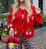 Load image into Gallery viewer, Sweater Loose Fit Round Neck Snowflake Sock Knit N5A850