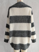 Load image into Gallery viewer, Color Block Stripe Pullover Round Neck Loose Fit N5A833