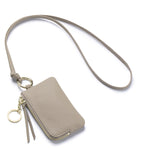 Load image into Gallery viewer, Genuine Leather Neck Coin Card Key Pouch Women N6B219