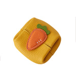 Load image into Gallery viewer, Top Grain Leather Carrot Coin Purse Mini Organizer N6G092