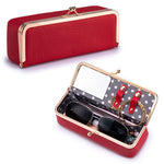 Load image into Gallery viewer, Genuine Leather Sunglasses Case Cosmetic Jewelry N6G098