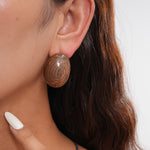 Load image into Gallery viewer, Womens Vintage Marbled Oval Alloy Stud Earrings N6K156