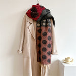 Load image into Gallery viewer, Polka Dot Faux Wool Wrap M5A242