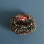 Load image into Gallery viewer, Crochet Mushroom Earphone Case Square Mini Pouch N6G046