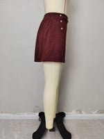 Load image into Gallery viewer, Corduroy A Line Bodycon Skirt Women Burgundy N5A690