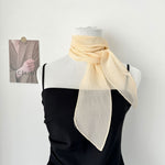 Load image into Gallery viewer, Crinkle Scarf Multi Way Hair Neck Bag Tie Solid Color M5A323