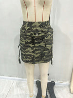 Load image into Gallery viewer, Camouflage Cargo Skirt Women High Waist A Line N5A688