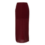 Load image into Gallery viewer, Double Layer Sheer Tulle Pencil Skirt High Waist Slit N6C195