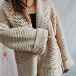 Load image into Gallery viewer, Oversized Long Cardigan Women Thick Knit N5A863