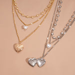 Load image into Gallery viewer, Vintage Faux Pearl Heart Layered Sweater Chain Women N6H149