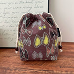 Load image into Gallery viewer, Handmade Cotton Linen Drawstring Cosmetic Pouch N6F174