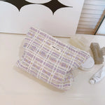 Load image into Gallery viewer, weed Zip Cosmetic Clutch Women Light Purple Green S5P648
