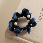 Load image into Gallery viewer, Polka Dot Pearl Mini Scrunchie High Elasticity Women N6H188