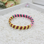 Load image into Gallery viewer, Geometric Links Cuff Enamel Steel Elastic Adjustable S5P143