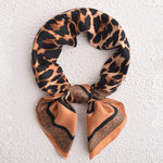 Load image into Gallery viewer, Silk Like Leopard 70x70 Scarf Multi-Color Women M5A350