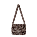 Load image into Gallery viewer, Women's Faux Fur Leopard Print Tote Bag N6J116