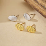 Load image into Gallery viewer, Shell Embossed Earrings Sterling Silver S5P109