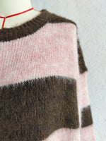 Load image into Gallery viewer, Color Block Stripe Pullover Round Neck Loose Fit N5A833