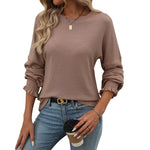Load image into Gallery viewer, Relaxed Ribbed Long Sleeve T-Shirt Women N6A197