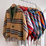 Load image into Gallery viewer, Plaid Faux Cashmere Scarf Women Autumn Winter Warm M5A327