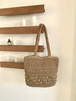 Load image into Gallery viewer, Large Capacity Straw Woven Beach Tote Shoulder Bag N6A087