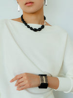 Load image into Gallery viewer, Snakeskin Color Block Wide Cuff Bracelet Women N6C003