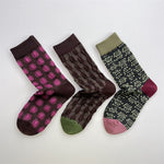 Load image into Gallery viewer, Embossed Geometric Cable Knit Mid Calf Socks M5A017