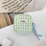 Load image into Gallery viewer, Padded Plaid Corduroy Pouch Women Multi purpose S5P870