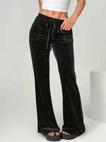 Load image into Gallery viewer, Velvet Flare Pants Office Wide Leg Corduroy Drape N5A819