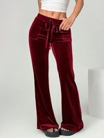 Load image into Gallery viewer, Velvet Flare Pants Office Wide Leg Corduroy Drape N5A819