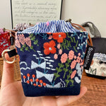 Load image into Gallery viewer, Heavy Embroidery Fabric Earphone Pouch Travel N6F175